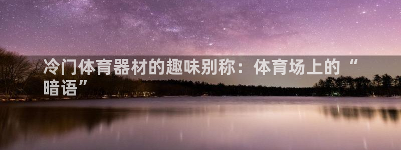 耀世天下是什么意思啊：冷门体育器材的趣味别称：体育场上的“
