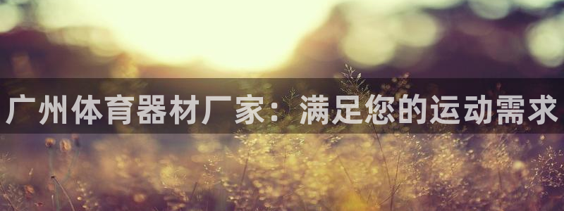 耀世娱乐注册开户要钱吗：广州体育器材厂家：满足您的运动需求